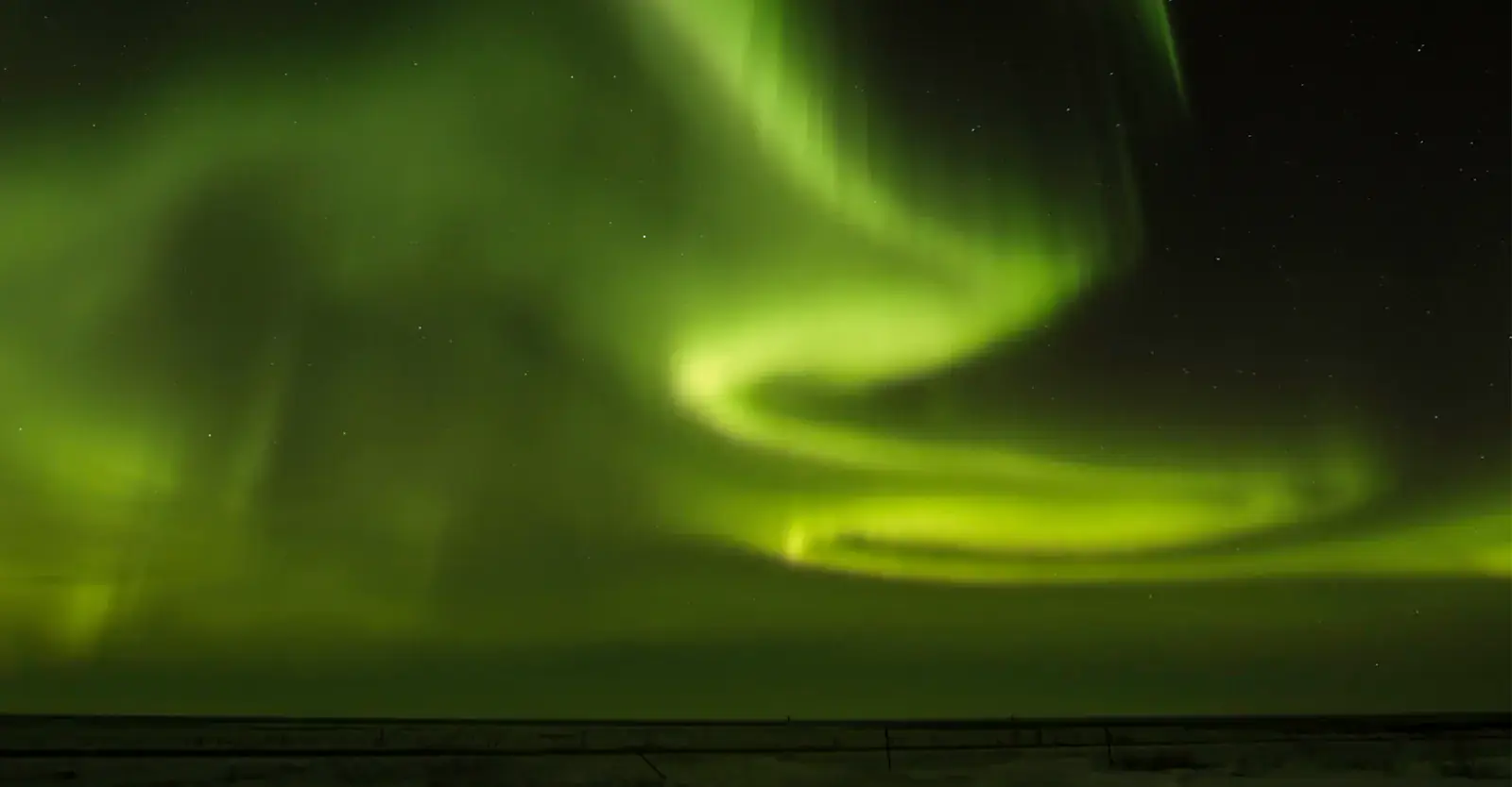 Northern lights above the tundra, Churchill, Manitoba